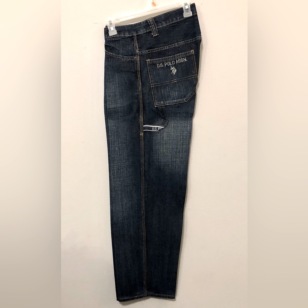 90s Y2K US POLO ASSOCIATION BAGGY WIDE LEG CARPENTER SKATE JEANS SIZE 30x30